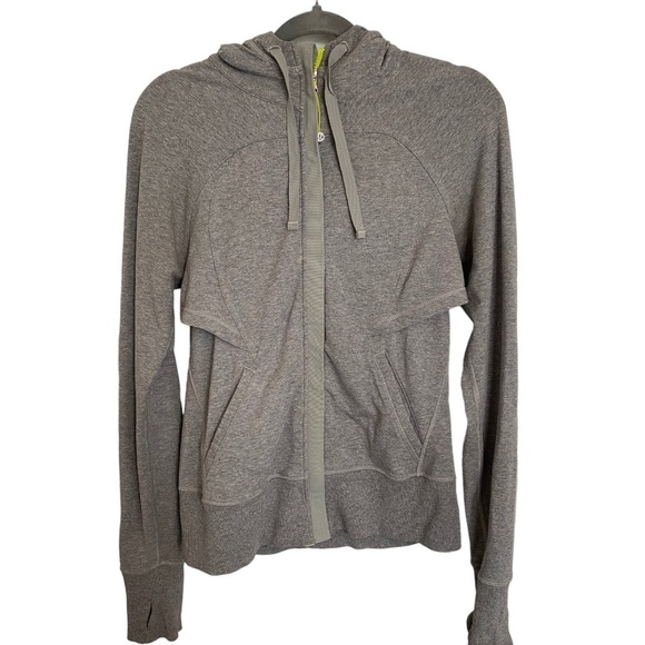 Lululemon After Asana Hoodie Size 8 Heathered Medium Grey - Picture 9 of 16